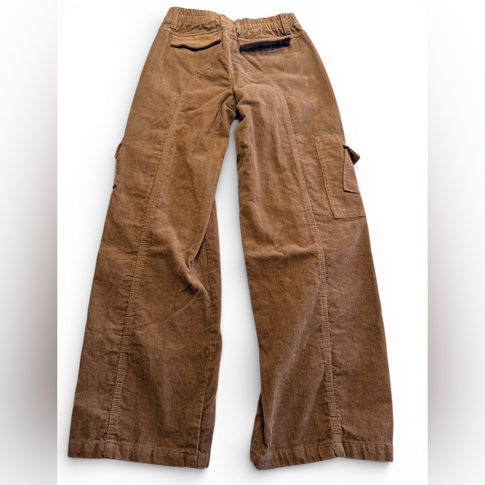 Juniors Brown Corduroy Cargo Pants Size 5/27 - Picture 3 of 9